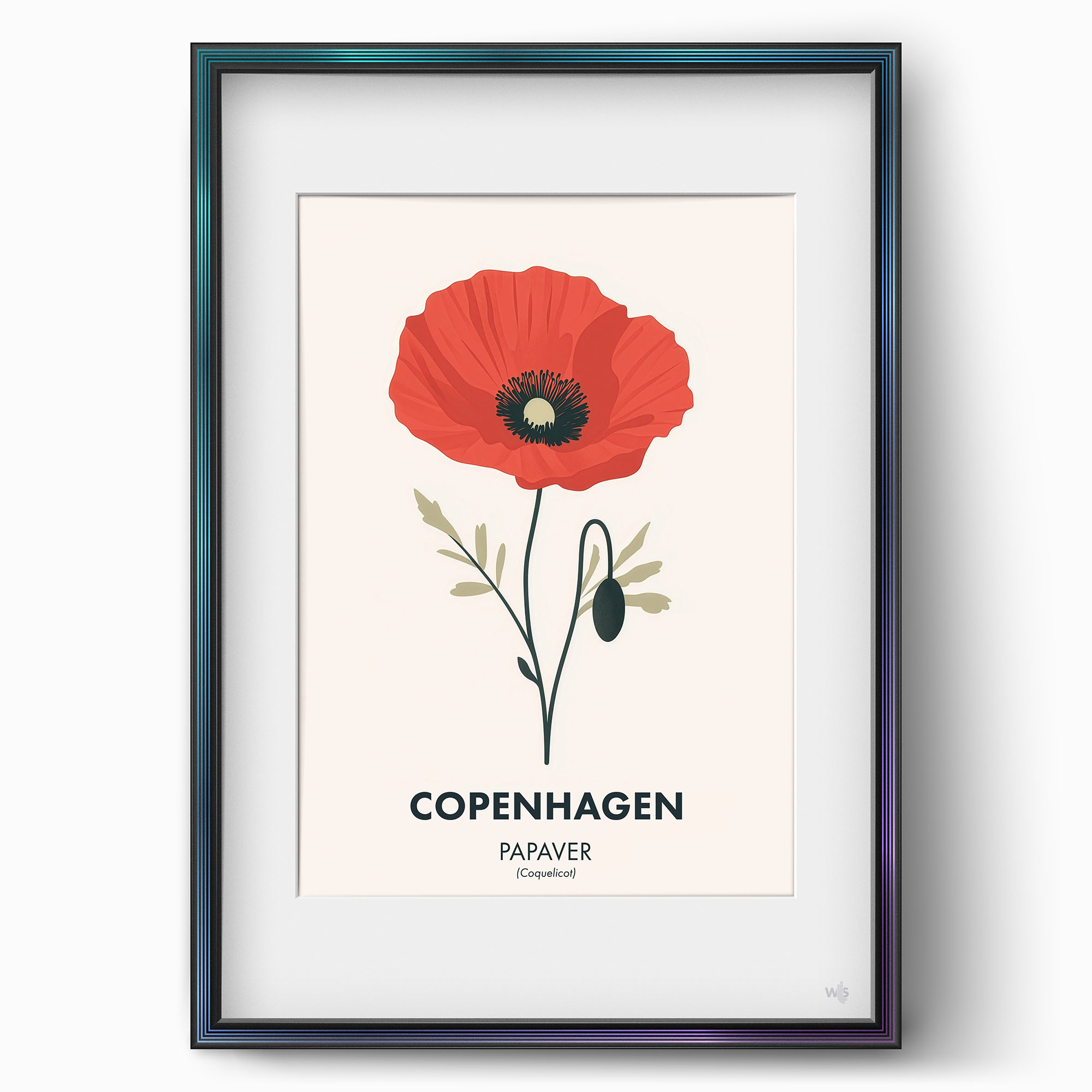 ws floramundi 004 affiche copenhagen coquelicot scnadinave 01