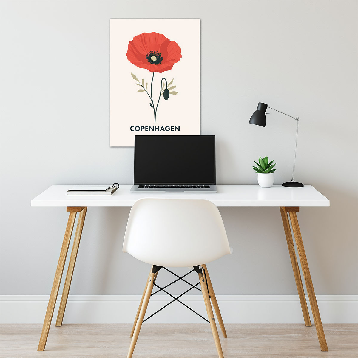 ws floramundi 004 affiche copenhagen coquelicot scnadinave bureau chaise