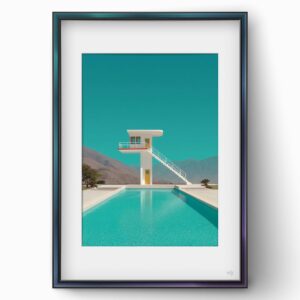 ws vintageriviera 001 affiche piscine plongeoir minimaliste 01